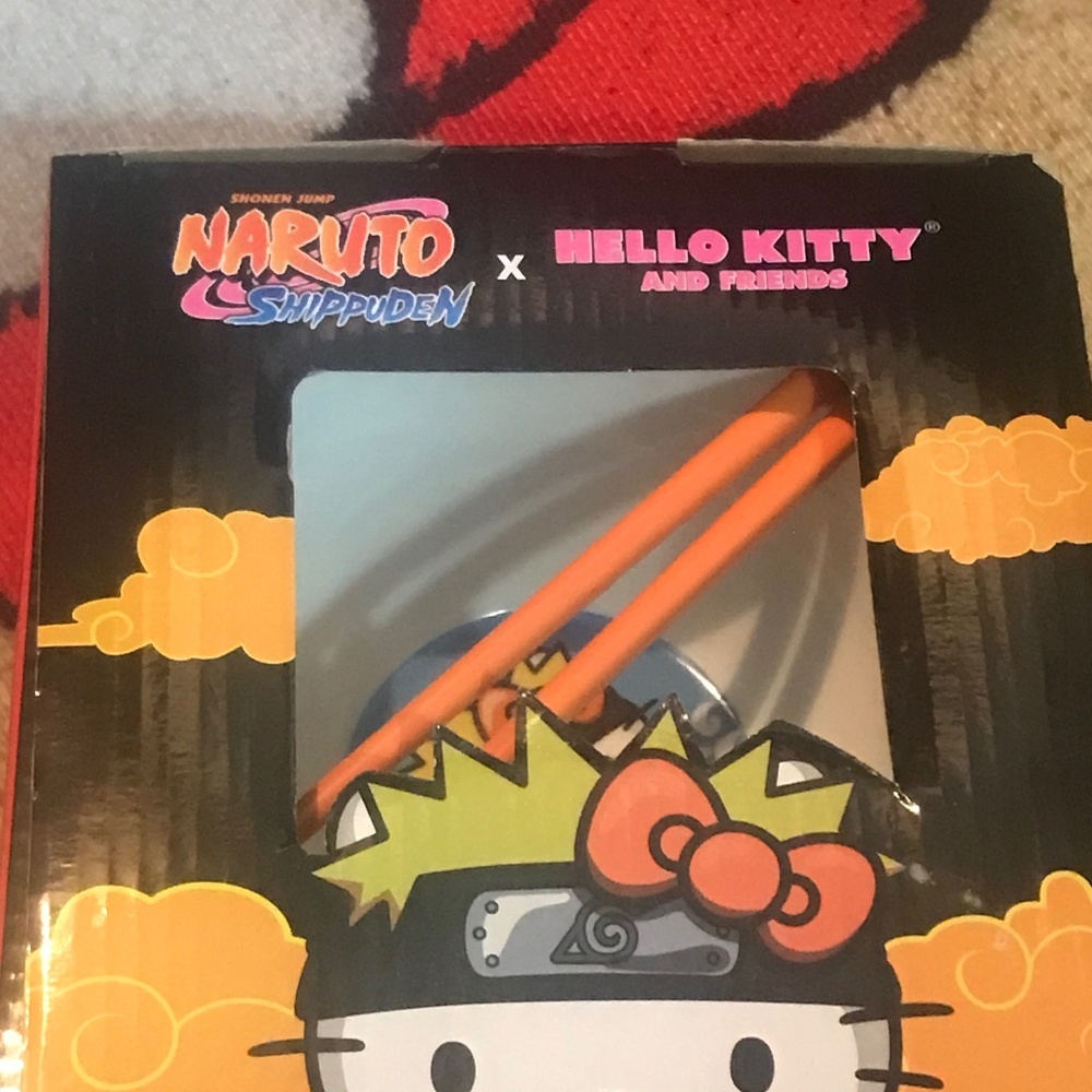 Naruto X Sanrio Ramen bowl with chopsticks